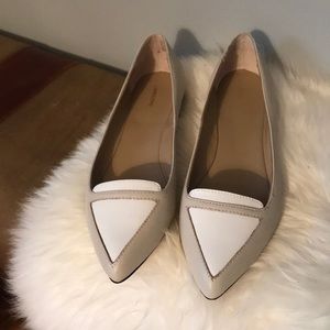 Leather Colorblock Flats